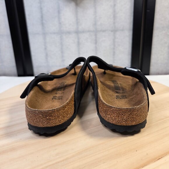 Birkenstock Gizeh Black Oiled Leather Thong Sandals Women EU 39/ US 8 - Picture 7 of 13